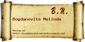 Bogdanovits Melinda névjegykártya